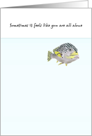 Encouragement I Am Here For You Fish Swimming All Alone card