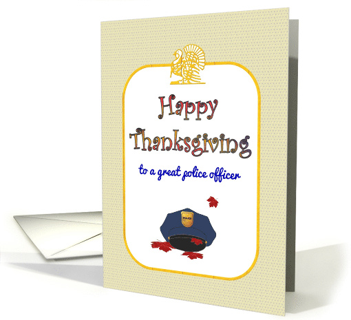 Thanksgiving for Police Officer Fall Leaves Resting on... (1502744)