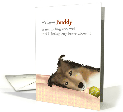 Encouragement For Owner Of Pet Dog With Cancer Dog Resting card