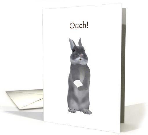 Get Well Wrist Injury Rabbit Standing On Hind Legs With... (1504926)