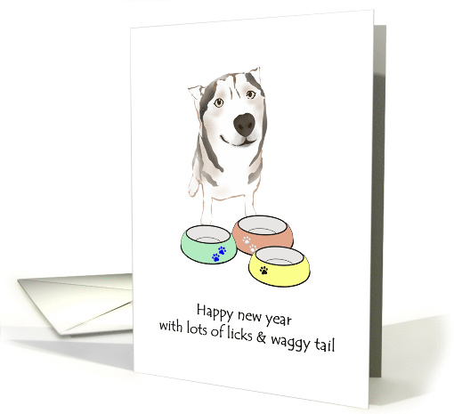 New Year Greeting From Pet Dog Hopeful Dog and Empty... (1506400)