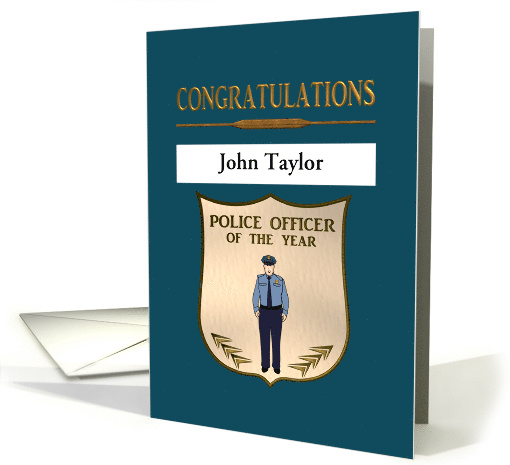Customizable police officer of the year, officer drawing... (1506550)