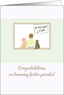 Becoming Foster Parents To Young Boy Boy Dog Cat Don’t Want A Bath card
