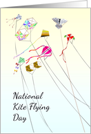 National Kite Flying Day Kites of All Shapes and Colors in the Air card