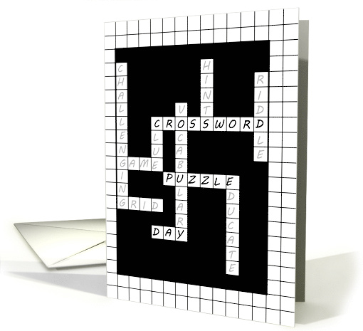 Crossword Puzzle Day Illustrated in a Crossword Puzzle card (1510170)