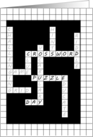 Crossword Puzzle Day Illustrated in a Crossword Puzzle card