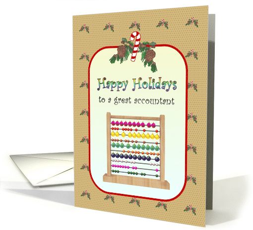 Christmas For Accountant Counting Frame With Beads And Baubles card