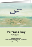 Veterans Day Veteran to Veteran Air Force Military Aircraft in Flight card