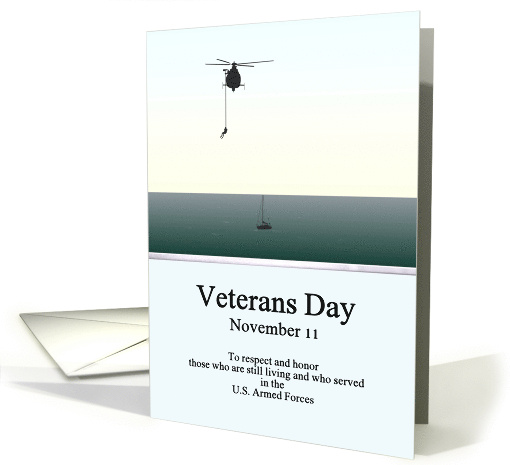 Veterans Day Veteran to Veteran Coast Guard Rescue Mission card