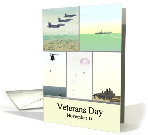 Veterans Day Veteran to Veteran US Armed Forces Personnel card