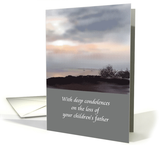 Loss of Children's Father Coast Line at Dusk Sympathy card (1513054)