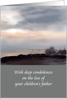 Loss of Children’s Father Coast Line at Dusk Sympathy card
