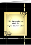 Loss of Children’s Father Florals Translucent Beige Frame on Black card