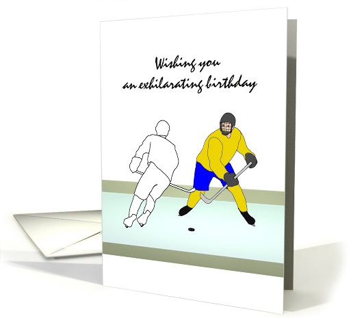 Ice Hockey Players On The Ice Birthday card (1513718)