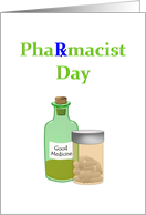 Pharmacist Day Old Fashion Medicine Bottle Capsule Bottle card