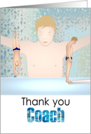 Thank You Diving Coach Male Divers In Various Dive Stages card