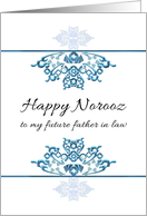 Norooz Greeting for Future Father in Law Intricate Blue Design card