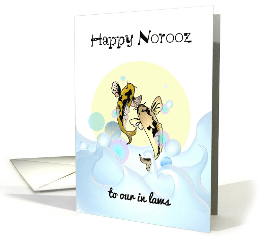 Norooz Greetings for In Laws Fish Jumping over the Waves card