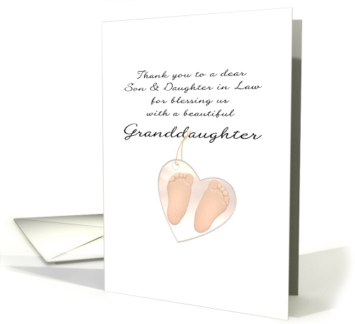 New Granddaughter by Son and Daughter in Law New Grandparents card