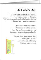 From Daughter in Heaven for Dad Father’s Day Book and a Toast Poem card