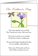From Angel Baby in Heaven for Dad on Father’s Day Flower and Poem card