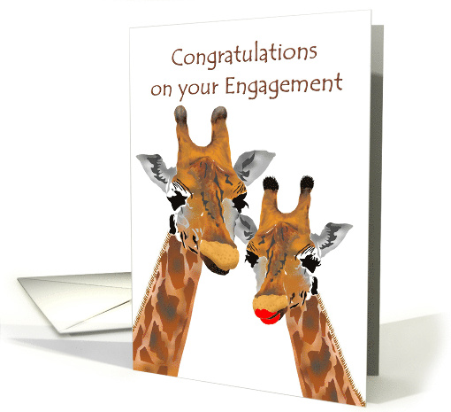 Engagement Congratulations Lovely Giraffe Couple card (1518612)