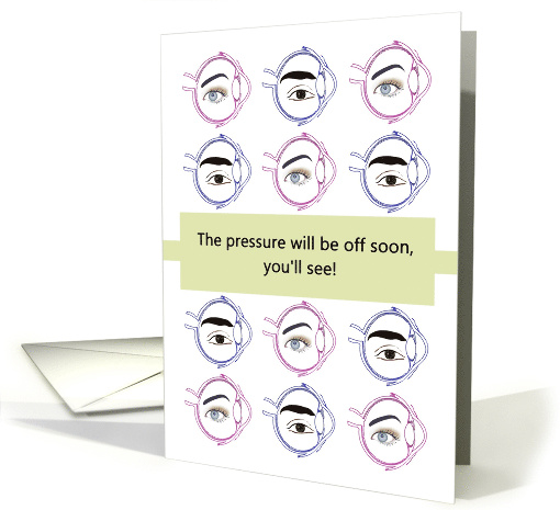 Get Well From Glaucoma Surgery Representation Of Male Female Eyes card