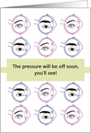 Get Well From Glaucoma Surgery Representation Of Male Female Eyes card