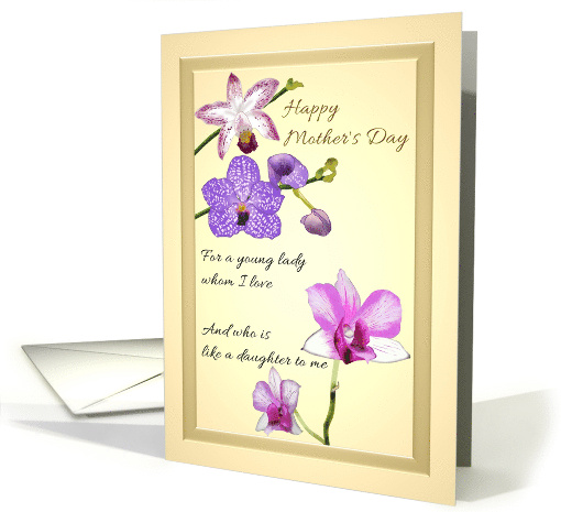 Like a Daughter To Me Mother's Day Beautiful Orchid Blooms card