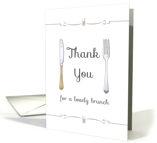 Thank You For Brunch Knife And Fork Setting card (1523548)