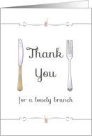 Thank You For Brunch Knife And Fork Setting card