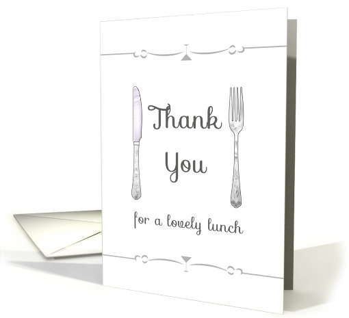 Thank You For Lunch Knife And Fork Setting card (1523560)
