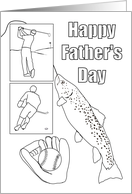 Father’s Day Various Sporting Activities Coloring card