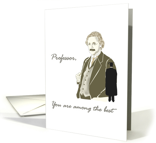 Thank you university professor, sketch of Albert Einstein card