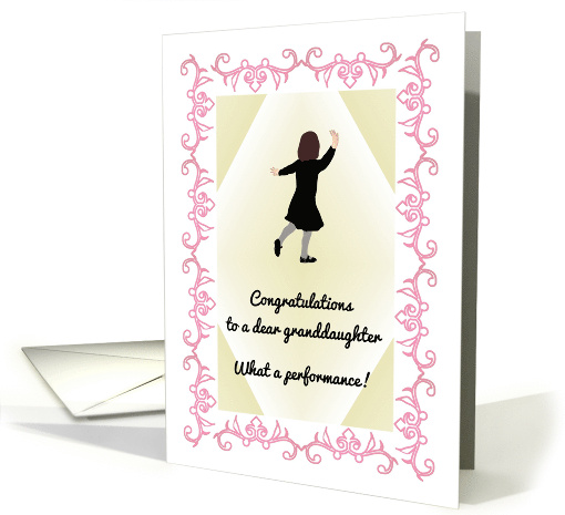 Granddaughter's 1st Dance Recital Young Lady Doing a Tap Dance card
