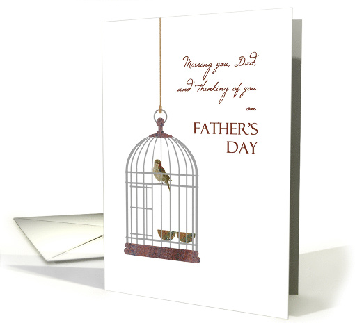 Father's Day for Incarcerated Dad Bird in a Birdcage card (1525888)