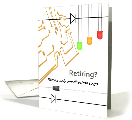 Electrical Engineer Retiring Diode Symbols LEDs and Circuits card