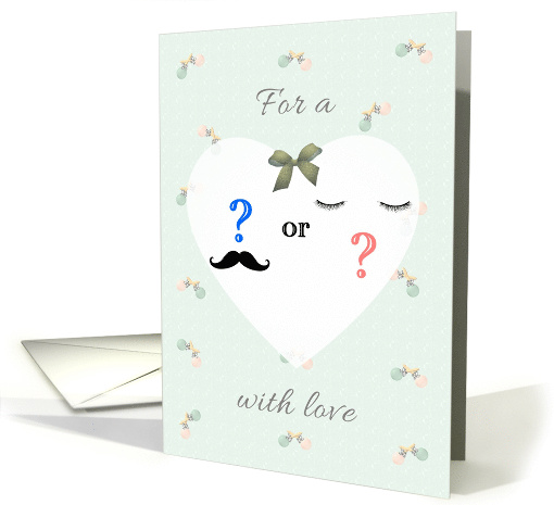 Gender Reveal Baby Shower Gift Staches Or Lashes Rattles... (1527292)