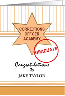 Corrections Officer Academy graduate, custom name card