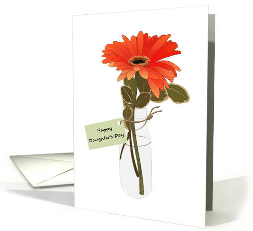 Daughter's Day for Daughter Pretty Gerbera Daisy in a Bottle card