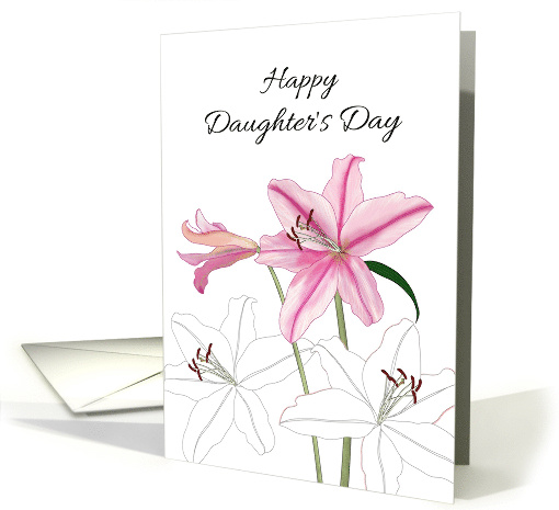 Daughter's Day Like A Daughter To Me Stargazer Lilies card (1531882)