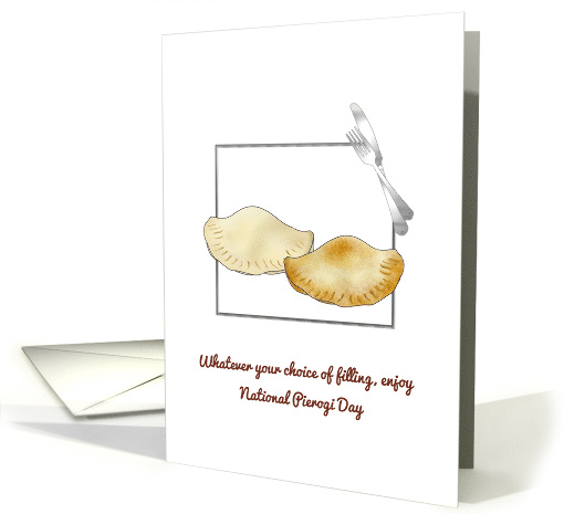 National Pierogi Day Delicious Dumplings Fork and Knife card (1534194)