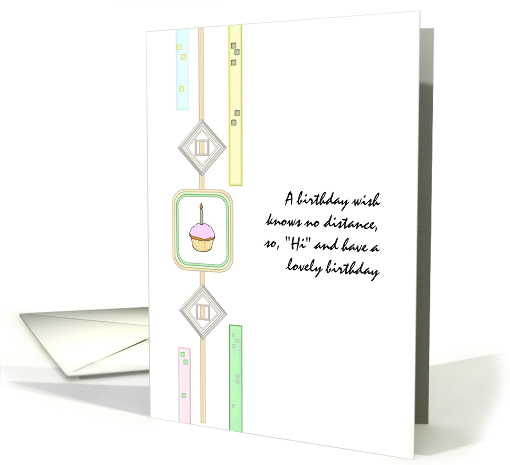 Birthday for Estranged Dad Cupcake and Colorful Geometric... (1536090)