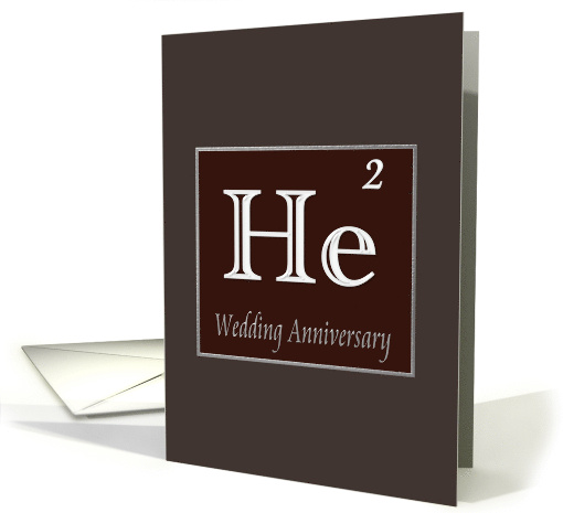 2nd Wedding Anniversary Expression of Helium in its Chemical Form card