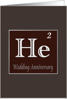 2nd Wedding Anniversary Expression of Helium in its Chemical Form card