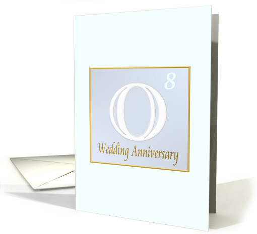 8th Wedding Anniversary Expression of Oxygen in its Chemical Form card
