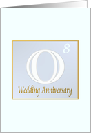 8th Wedding Anniversary Expression of Oxygen in its Chemical Form card