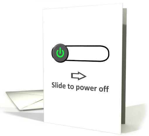Get Well Colleague Slide to Power Off Button card (1538052)