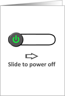 Get Well Colleague Slide to Power Off Button card