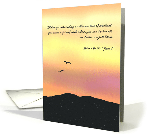 Support for Friend With Cancer Birds in Flight in Morning Sky card